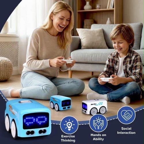 2.4G Super Mini Car – Interactive RC Mini Bus with LED Expressions