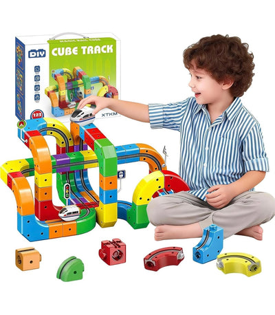 Electric Cube Train Track Set