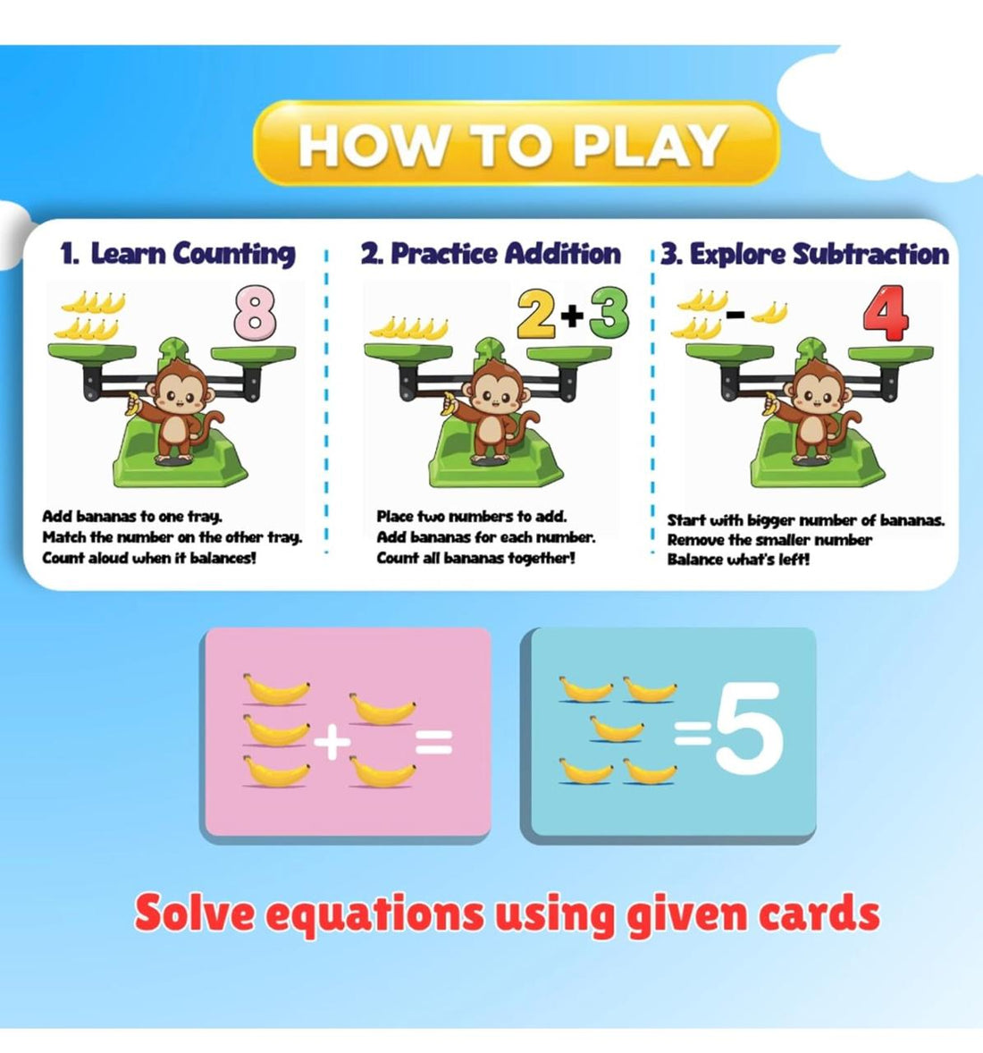 Weigh & Play Monkey- Math Balancing Game